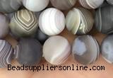 CAA2392 15.5 inches 6mm round matte Botswana agate beads wholesale