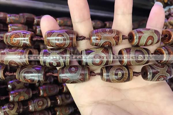 CAA2660 15.5 inches 14*25mm - 16*26mm drum tibetan agate dzi beads