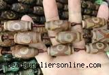 CAA2675 15.5 inches 12*28mm - 15*32mm rice tibetan agate dzi beads