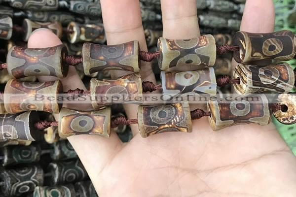 CAA2680 15.5 inches 12*18mm - 13*30mm bone tibetan agate dzi beads