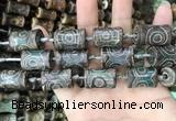 CAA2681 15.5 inches 12*18mm - 13*24mm bone tibetan agate dzi beads