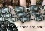 CAA2685 15.5 inches 13*25mm - 16*26mm drum tibetan agate dzi beads