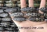 CAA2708 15.5 inches 14*38mm - 16*43mm rice tibetan agate dzi beads