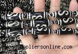 CAA2727 15.5 inches 10*28mm - 11*30mm rice tibetan agate dzi beads