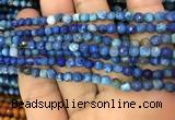 CAA2828 15 inches 4mm faceted round fire crackle agate beads wholesale