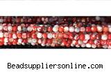 CAA2886 15 inches 6mm faceted round fire crackle agate beads wholesale