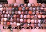 CAA2897 15 inches 6mm faceted round fire crackle agate beads wholesale