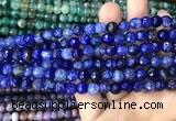 CAA2964 15 inches 8mm faceted round fire crackle agate beads wholesale