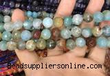 CAA3040 15 inches 10mm faceted round fire crackle agate beads wholesale