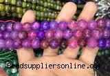 CAA3043 15 inches 10mm faceted round fire crackle agate beads wholesale