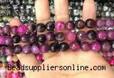 CAA3069 15 inches 10mm faceted round fire crackle agate beads wholesale