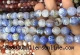 CAA3078 15 inches 10mm faceted round fire crackle agate beads wholesale