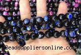 CAA3092 15 inches 10mm faceted round fire crackle agate beads wholesale