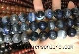 CAA3245 15 inches 16mm faceted round fire crackle agate beads wholesale