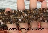 CAA3269 15 inches 4mm faceted round agate beads wholesale