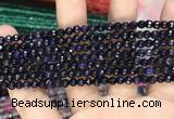 CAA3270 15 inches 4mm faceted round agate beads wholesale