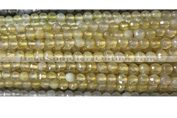 CAA3291 15 inches 6mm faceted round agate beads wholesale