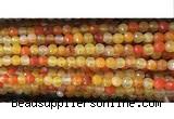 CAA3292 15 inches 6mm faceted round agate beads wholesale