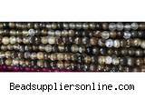 CAA3294 15 inches 6mm faceted round agate beads wholesale