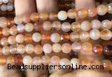 CAA3303 15 inches 6mm faceted round agate beads wholesale