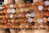 CAA3304 15 inches 6mm faceted round agate beads wholesale