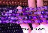 CAA3338 15 inches 8mm faceted round agate beads wholesale