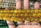 CAA3365 15 inches 10mm faceted round agate beads wholesale