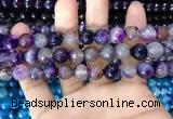 CAA3366 15 inches 10mm faceted round agate beads wholesale