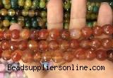 CAA3367 15 inches 10mm faceted round agate beads wholesale