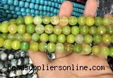 CAA3372 15 inches 10mm faceted round agate beads wholesale