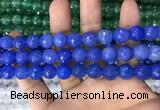 CAA3376 15 inches 10mm faceted round agate beads wholesale