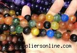 CAA3413 15 inches 12mm faceted round agate beads wholesale