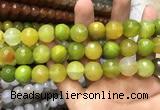 CAA3430 15 inches 14mm faceted round agate beads wholesale