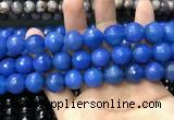 CAA3435 15 inches 14mm faceted round agate beads wholesale