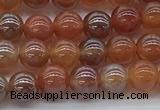 CAA3500 15.5 inches 4mm round AB-color fire agate beads wholesale