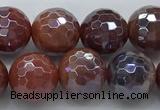 CAA3511 15.5 inches 10mm faceted round AB-color fire agate beads