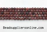 CAA3628 15.5 inches 4mm faceted round Portuguese agate beads