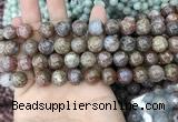 CAA3636 15.5 inches 4mm round flower agate beads wholesale