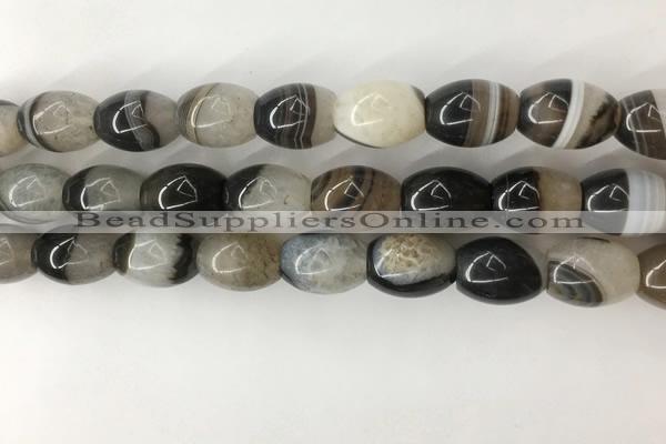 CAA3786 15.5 inches 12*16mm rice agate druzy geode beads