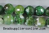 CAA379 15.5 inches 16mm faceted round fire crackle agate beads