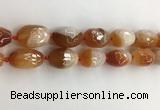 CAA3796 15*25mm - 18*28mm faceted rice agate druzy geode beads