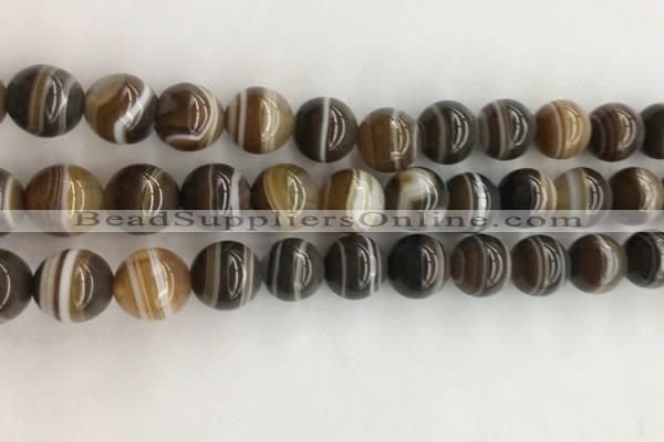 CAA3801 15.5 inches 10mm round line agate beads wholesale