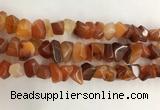 CAA3808 15.5 inches 10*14mm - 12*16mm faceted nuggets red agate beads