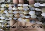 CAA3833 15.5 inches 8*12mm faceted oval montana agate beads