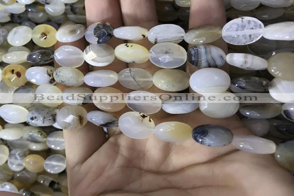 CAA3833 15.5 inches 8*12mm faceted oval montana agate beads