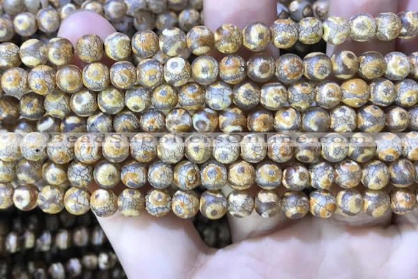 CAA3846 15 inches 6mm round tibetan agate beads wholesale