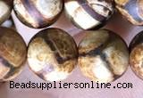 CAA3858 15 inches 8mm round tibetan agate beads wholesale