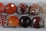 CAA390 15.5 inches 20mm faceted round fire crackle agate beads