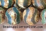 CAA3922 15 inches 12mm round tibetan agate beads wholesale