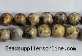 CAA393 15.5 inches 8mm round fire crackle agate beads wholesale